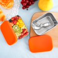 thumbnail image 3 of 2Pcs Stainless Steel Snack Containers with Silicone Lid 12 oz Leakproof Snack Bento Box Safe for Daycare School, 3 of 6