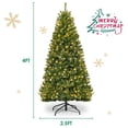 thumbnail image 3 of Gymax 4' Pre-Lit Artificial Christmas Tree Premium Hinged w/ 100 LED Lights & Stand, 3 of 10