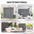thumbnail image 4 of Outsunny Room Divider, 5.6FT Folding Privacy Screen, Dark Grey, 4 of 10