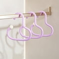 thumbnail image 1 of Plastic Clothes Hangers Purple Round Hanging Hat Scarf Storage Rack Non-Slip Ring Clothes Hanger for Shawls and Household Organization(3Pcs) JASKFLY, 1 of 8