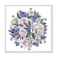 thumbnail image 1 of Designart Bouquet Pivoines En Blanc Et Bleu ART MURAL À CADRE FLOTTÉ, 1 of 4