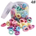 thumbnail image 2 of 100PCS Kids Ponytail Holders Solid Color Hair Ties Elastic Hair Bands with Box, 2 of 10