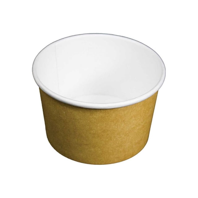 12oz PLA ( Kraft ) Paper Soup Bowl ( 100% Compostable ) 500 unit/ Pack