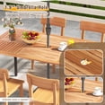thumbnail image 4 of Gymax Rectangular Acacia Wood Dining Table w/ 1.9'' Umbrella Hole Patio Natural & Black, 4 of 10