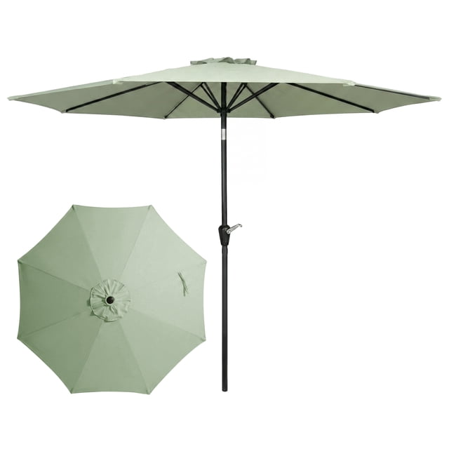 Four Seasons Courtyard Parasol de Marché pour Patio en Polyester de 9 Pieds, Vert Écume de Mer