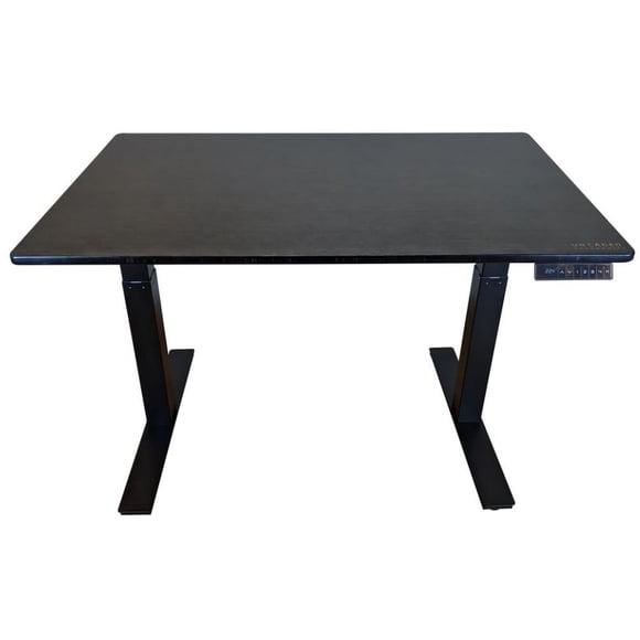 Uncaged Ergonomics (RUBBK48) Rise Up Electric Height Adjustable Sit/Stand Desk, with Real Bamboo Desktop, Memory, Dual Motors (Black Bamboo Top/Black Frame)
