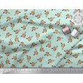 thumbnail image 3 of Soimoi Green polyester Crepe Fabric Leaves & Grandiflora Roses Floral Printed Fabric 1 Yard 52 Inch Wide, 3 of 5