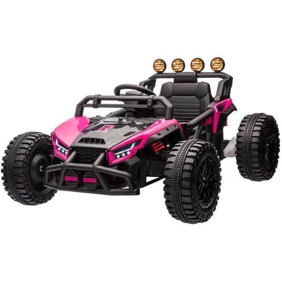 GloryStar Kids 24V Ride On Utility Vehicle, Dual 130W Motors, Remote Control, Four Shock Absorbers, LED Lights, Music and Large Wheels for Fun Indoor or Outdoor Driving