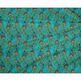 thumbnail image 4 of oneOone Polyester Lycra Fabric Leaves & Floral Block Printed Fabric 1 Yard 56 Inch Wide, 4 of 4
