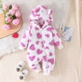 thumbnail image 1 of Cowsor Baby Plush Jumpsuit – Hooded Printed (0-18M), 1 of 7