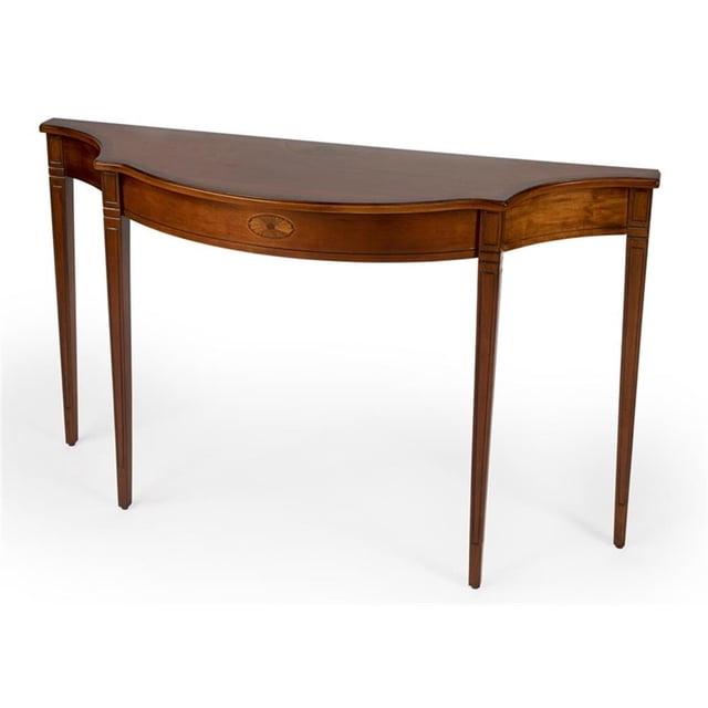 Butler Chester 54"W Demilune Wood Traditional Console Table - Olive Ash