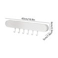 thumbnail image 4 of No Drill Wall Mounted Knife Holder, Pot Scraper Storage Rack with 6 Hooks, Space Saving Kitchen Organizer for Utensils and Tools, 17-Inch, 4 of 8