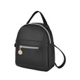 thumbnail image 3 of Leather Backpack Cute Casual Daypack Zippered Pockets Crossbody Convertible Shou, 3 of 9