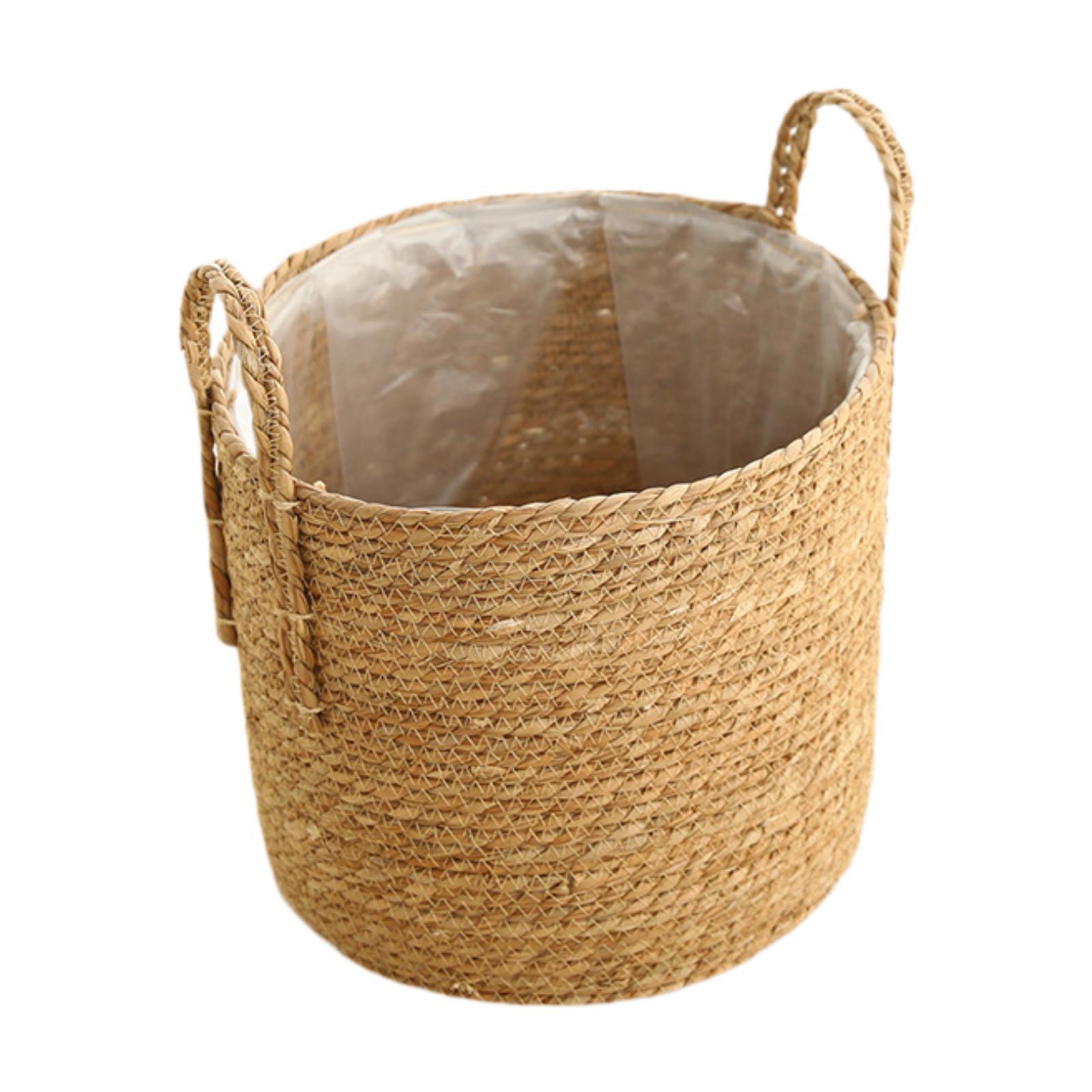 koolsoo Housse de Pot de Fleurs Ornement Panier de Jardinière Tressé pour Balcon Salon Étagère L