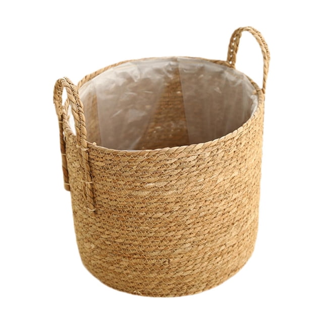 koolsoo Housse de Pot de Fleurs Ornement Panier de Jardinière Tressé pour Balcon Salon Étagère L