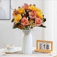 thumbnail image 2 of Birdeem High-End Artificial Flowers Diamond Rose Artificial Flowers 5 Forks 10 Mini Roses Home Decoration Plastic Flowers, 2 of 12