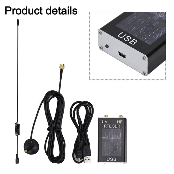 100Khz-1.7Ghz Full Uv Hf Rtl-Sdr Usb Tuner Receiver R820T+8232 Ham Tuner Receiver Vhf Amateur Radio Detectors