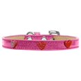 thumbnail image 1 of Red Glitter Heart Widget Dog Collar Pink Ice Cream Size 10, 1 of 1