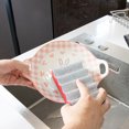 thumbnail image 4 of EGNMCR Kitchen Utensils Set, Cooking Utensils Set, Mesh Baking Tray Grill Sponge Rub Barbecue Net Rust Removal Sponge Cleaning Brush Double Sided Wavy Gaps Cleaning Brush Sponge Sponge, 4 of 6
