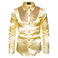 thumbnail image 3 of Chemise à Manches Longues pour Homme Chemise à Paillettes Décontractée de Mode Automne et Hiver pour Homme Haut à Manches Longues, 3 of 4