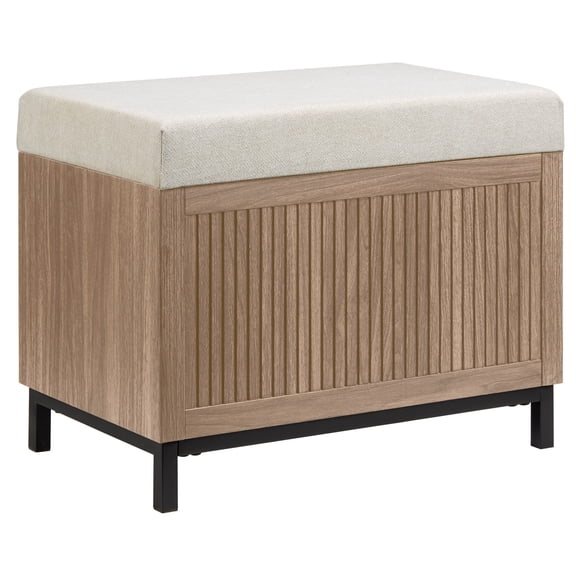 Bouclair Upholstered Storage Ottoman Bench