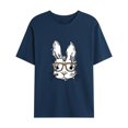 thumbnail image 1 of EGNMCR T-Shirts pour Homme Hommes Décontracté Mode Col Rond Chandail à Enfiler T-Shirt Imprimé de Pâques Manches Courtes Hauts Cadeaux pour Hommes, 1 of 3