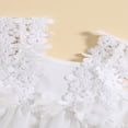 thumbnail image 4 of Infant Girls Romper Dress Lace Flower Sleeveless Mesh Tulle Jumpsuits, 4 of 8