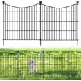 thumbnail image 1 of Panels Decorative Garden Fence with Gate Dog Fence Outdoor for Yard Animal Barrier Fence No Dig Rustproof Metal Garden Edging Fence and Borders Temporary Fenc, 1 of 6