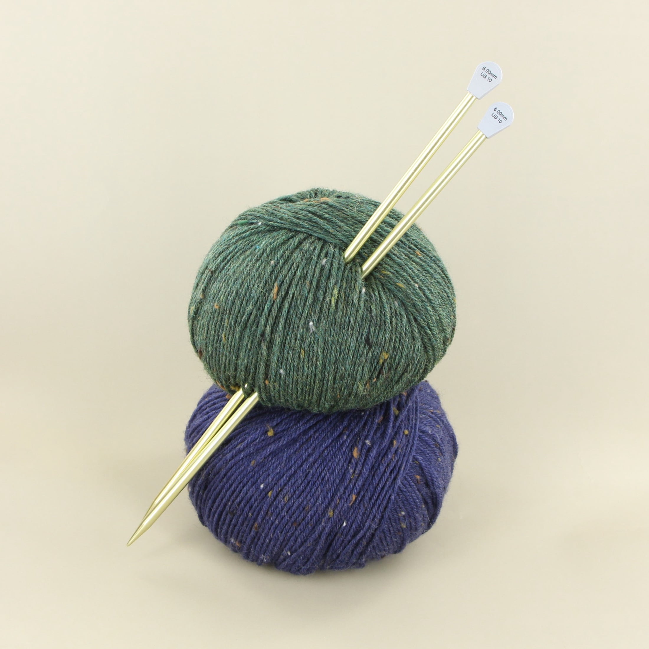LOVE KNITTING Aiguilles à tricoter droites en aluminium, 30 cm (12 po), 6 mm (US 10)