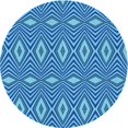 thumbnail image 1 of Ahgly Company Tapis d'Intérieur Ronds Transitionnels Bleus Lavables à la Machine, 8 Pieds Rond, 1 of 7