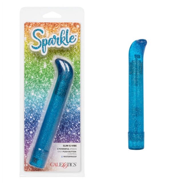 CalExotics Sparkle Slim G-Vibe G-Spot Vibrator, Blue