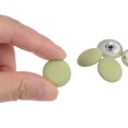 thumbnail image 4 of Unique Bargains 10pcs 28L Fabric Cloth Covered Button 18mm Round Metal Shank Sewing Buttons for Suits Dress Blouses, Light Green, 4 of 5