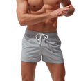 thumbnail image 1 of Maillot de Bain Homme 5 Pouces Short de Plage Gris Uni TG, 1 of 5