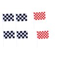 thumbnail image 3 of Drapeaux de Course à Carreaux avec Bâton pour Décoration Couleur Assortie en Polyester Taille Compacte, 3 of 8
