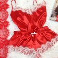 thumbnail image 4 of tredstone Ensemble de Pyjama pour Femmes Aguichant en Dentelle et Maille, Haut à Bretelles Réglables et Short, 4 of 9
