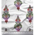 thumbnail image 1 of Soimoi Rayon Fabric Leaves & Floral Block Printed Craft Fabric by The Yard 42 Inch Wide, 1 of 3