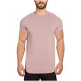 thumbnail image 1 of Dagugfen Hauts d'Entraînement pour Hommes Manches Courtes Col Rond Ajusté Confortable Couleur Unie Course Gym Hauts Athlétiques, 1 of 7