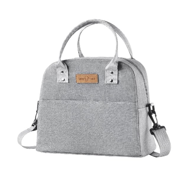 kurtrusly Polyester Versatile Insulated For Multi-Purpose Large Capacity Easy To Carry And Clean With Strap+Grey 1Set