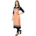 thumbnail image 2 of Phagun Kurti Ethnique de Designer Bollywood Pêche Kurta Tunique Décontractée pour Femmes-20, 2 of 2