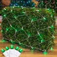thumbnail image 1 of Novelty Lights 4x6 Green LED Net Lights, 100 Bulbs, White Wire, Outdoor, 1 of 5