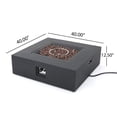 thumbnail image 2 of 50000 BTU Outdoor Square MgO Propane Fire Pit Table with Tank Holder,DARK GREY, 2 of 10