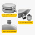 thumbnail image 3 of Bouteille de Whisky à l'Alcool Titanium Flask 180 ml pour Camping, Randonnée, Voyage, Pique-Nique en Plein Air, 3 of 7