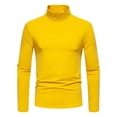 thumbnail image 1 of Chandails à Manches Longues pour Femmes 2024 Chandail à Enfiler pour Hommes Chandail à Col Roulé pour Hommes Chandails à Manches Longues Col Roulé sous-Chandails Légers S-62 Jaune m, 1 of 8