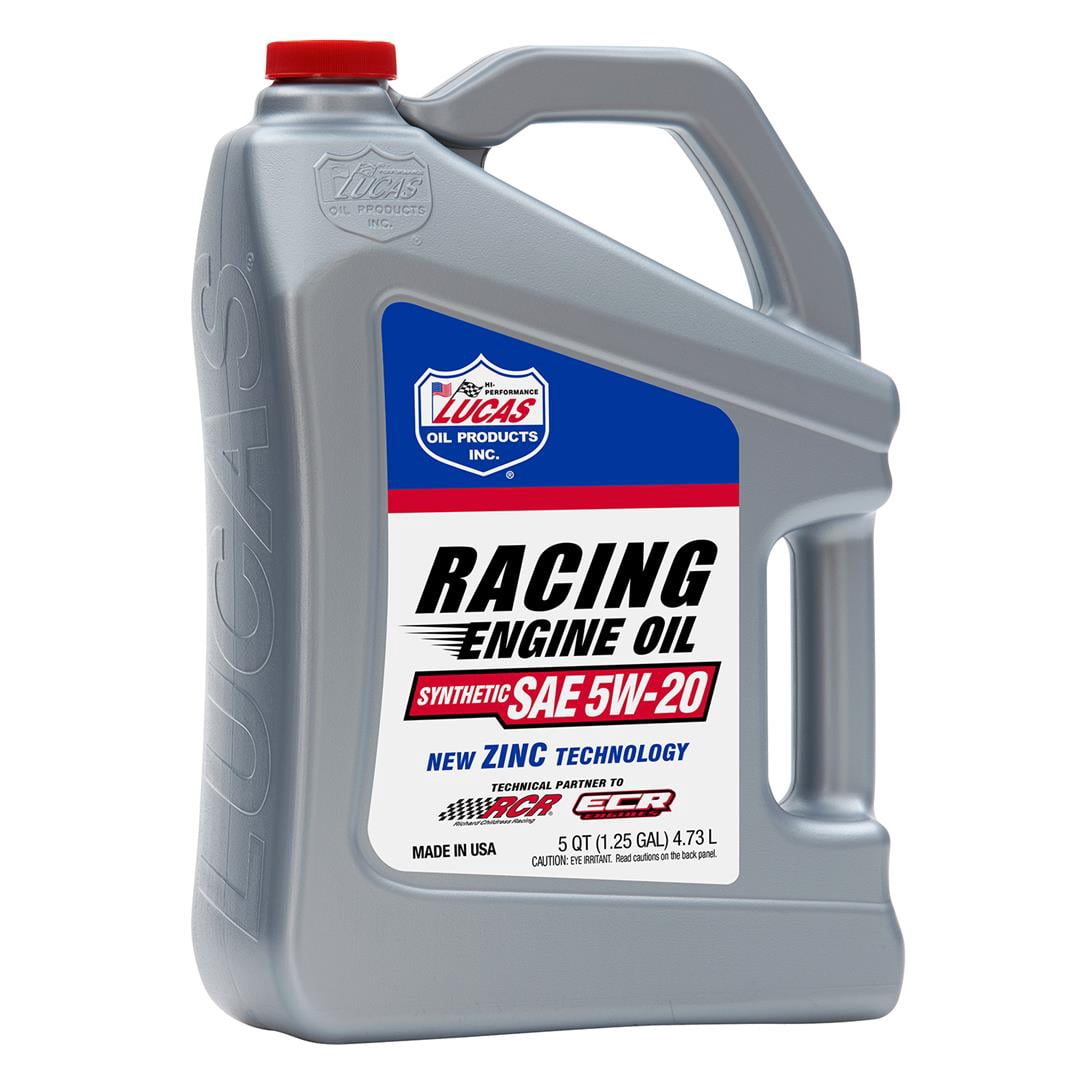 Lucas Oil Oil 10884 SAE 5W-20; Synthetic; 5 Quart Jug; Single; Racing Only