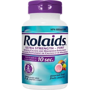 Rolaids Ultra Strength Antacid, Fruit Flavoured, Fast Heartburn Relief