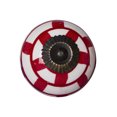 thumbnail image 2 of Knob-it 676685032904 Ensemble de Boutons Ronds Vintage Peints à la Main - Blanc & Rouge - Lot de 12, 2 of 3