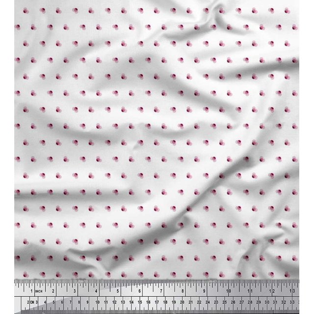 Soimoi Velvet Fabric Dots Shirting Print Sewing Fabric Yard 58 Inch Wide