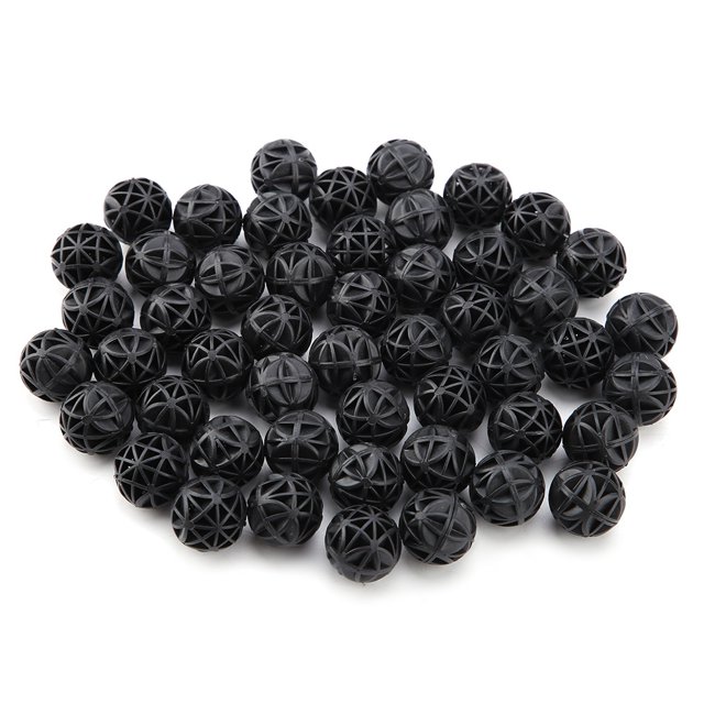 Fish Filter, Pond Filter Aquarium Filter Material, Black Biochemical Ball For Fish Pets Aquarium Animals