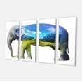 thumbnail image 2 of Illustration Double Exposition d'Éléphant - Grande Impression d'Art sur Toile d'Animal, 2 of 3