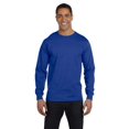 thumbnail image 1 of Hanes Tee-Shirt en Coton Filé à Manches Longues, 2TG, Bleu Royal Profond, 1 of 1